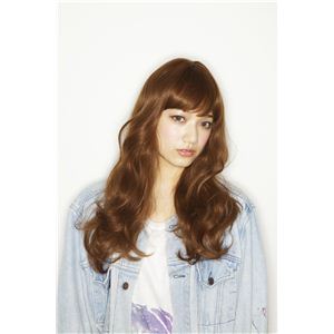 【コスプレ】 【耐熱ウィッグ】【フルウィッグ】★Hip Chick Wig Tokyo★ ガーリーロング オレンジブラウン 4560320844631