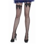 【コスプレ】 【ハロウィン】 Fishnet Women's Stockings With Bow Top Black（ニーハイ網ストッキング） 4560320843641