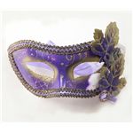 【コスプレ】 【ハロウィン】 Purple Venetian Half Mask W／Leaves（パープルヴェネチアンマスク） 4560320843689