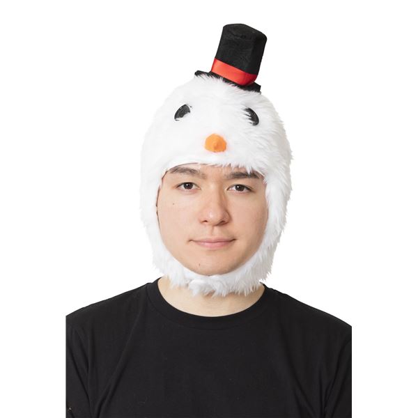 【クリスマス 雪だるまのかぶりもの】もふもふスノーマン