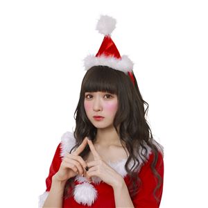 【クリスマスコスプレ 衣装】サンタカチューシャ 赤 - 拡大画像