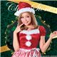 【クリスマスコスプレ 衣装】フリルストライプサンタ - 縮小画像1