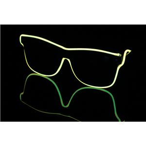ELEX（エレクトリック イーエックス）光るラインサングラス 黄 - 拡大画像