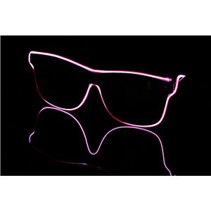ELEX（エレクトリック イーエックス）光るラインサングラス ピンク - 拡大画像