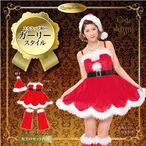 【クリスマスコスプレ 衣装】 フラワーペタルサンタ - 拡大画像