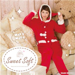 【クリスマスコスプレ 衣装】 Sweet Soft オールインワンサンタ - 拡大画像