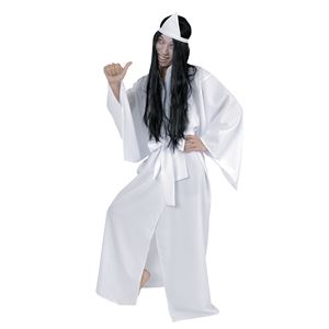 コスプレ衣装/コスチューム 【呪いの幽霊】 ロングのカツラ付き ユニセックス180cm迄 ポリエステル 〔イベント パーティー〕