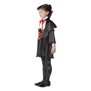 子供用 コスプレ衣装 【ラブリーヴァンパイア 120cmサイズ】 ボタン仕様 ポリエステル 〔ハロウィン〕