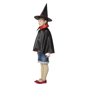 子供用 コスプレ衣装 【2カラーリバーシブルマント レッド】 ボタン仕様 帽子 マント付き ポリエステル 〔ハロウィン〕