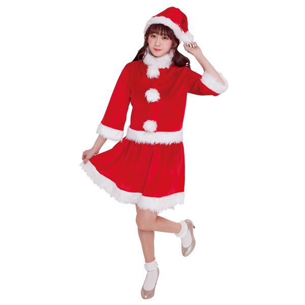 【クリスマスコスプレ 衣装】 ベイシックサンタ レッド
