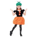 キッズ コスプレ衣装/コスチューム 【パンプキンドール 100cm】 ポリエステル 〔ハロウィン パーティー 発表会〕