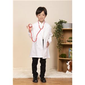 コスプレ衣装/コスチューム 【お医者さん 120cmサイズ】 子供用 ハロウィン おままごと お遊戯会 『キッズジョブ』