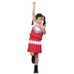 コスプレ衣装/コスチューム 【チアガール 120cmサイズ レッド】 子供用 ハロウィン おままごと お遊戯会 『キッズジョブ』