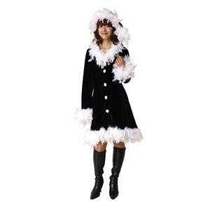 【2010年クリスマスサンタコスプレ】フェザーブラックドレス