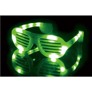 ELEX（エレクトリック イーエックス）光るサングラス 緑 - 拡大画像