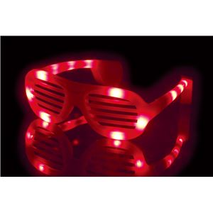 ELEX（エレクトリック イーエックス）光るサングラス 赤 - 拡大画像