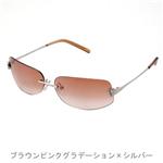 フルラ(FURLA) サングラス 4098 579 ブラウンピンクグラデーション×シルバー