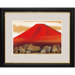 富士図額絵　『赤富士』　【大】 - 拡大画像