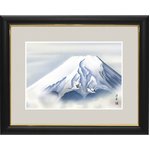 富士図額絵　額入り　『黎明富士』　【中】