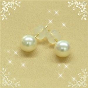 K18（18金） アコヤ本真珠 パールピアス 6.5ミリ珠