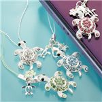 キラキラ海ガメストラップ ピンク