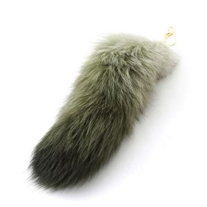 FOXファーしっぽキーホルダー グリーン