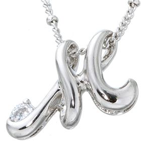 キラキラストーン付きイニシャルアンクレット M - 拡大画像