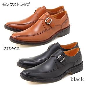 Quoddy Classic ボロネーゼ製法 レザービジネスシューズ 1521 モンクストラップブラウン 27.0cm - 拡大画像