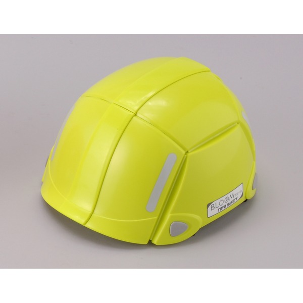 防災用折りたたみヘルメット BLOOM(ライム)(防災ヘルメット) b04
