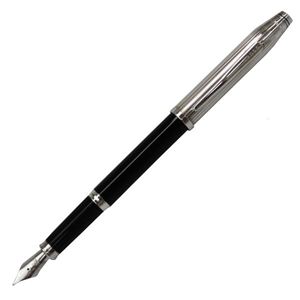 CROSS（クロス） センチュリーII 469-5 スターリングシルバー＆ブラックラッカー 万年筆 （ペン先 M：中字）