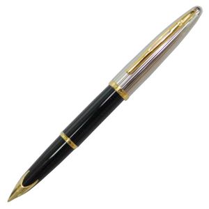 WATERMAN（ウォーターマン） カレン デラックスブラック＆シルバー 万年筆 （ペン先 M：中字）