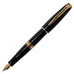 WATERMAN（ウォーターマン） チャールストン エボニーブラックGT 万年筆 （ペン先 F：細）