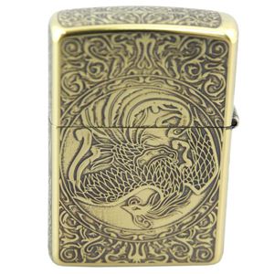 ZIPPO（ジッポ） PHOENIX 真鍮メッキいぶし仕上げ 5面加工 marukai2bienp ゴールド