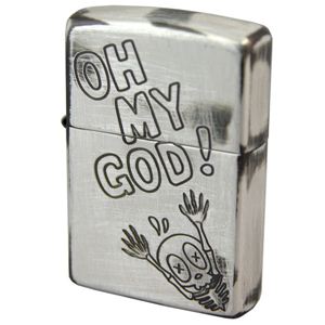 ZIPPO（ジッポ） FUNNY SKULL 銀メッキ ユーズド仕上げ marukai2udsomg シルバー