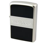 ZIPPO（ジッポ） クラシック アラベスク 銀メッキ プリント仕上げ marukai200ysbk ブラック×シルバー