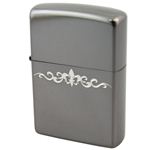 ZIPPO（ジッポ） クラシック アラベスク ブラックニッケルメッキ 銀サシ仕上げ marukai2bnyuri ブラック