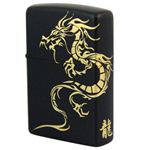 ZIPPO（ジッポ） DRAGON マットブラック金サシ仕上げ marukai2bkgdr ブラック×ゴールド