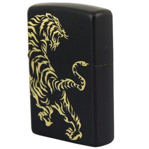 ZIPPO（ジッポ） TIGER マットブラック金サシ仕上げ marukai2bkgtiger ブラック×ゴールド