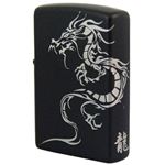 ZIPPO（ジッポ） DRAGON マットブラック銀サシ仕上げ marukai2bksdr ブラック×シルバー