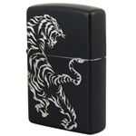 ZIPPO（ジッポ） TIGER マットブラック銀サシ仕上げ marukai2bkstiger ブラック×シルバー