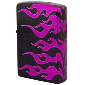 ZIPPO（ジッポ） TRIBAL マットブラック 4面連続5面加工 marukai2bktrv7 ブラック×パープル