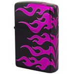 ZIPPO（ジッポ） TRIBAL マットブラック 4面連続5面加工 marukai2bktrv7 ブラック×パープル