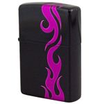 ZIPPO（ジッポ） TRIBAL マットブラック 4面連続5面加工 marukai2bktrv8 ブラック×パープル
