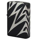 ZIPPO（ジッポ） TRIBAL マットブラック 4面連続5面加工 marukai2bktrs6 ブラック×シルバー