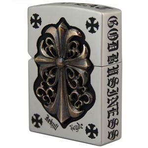 ZIPPO（ジッポ） Metal Jarket 5面エッチング メタル張り marukai2fmjncrg シルバー×ゴールド