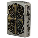 ZIPPO（ジッポ） Metal Jarket 5面エッチング メタル張り marukai2fmjcrog シルバー×ゴールド