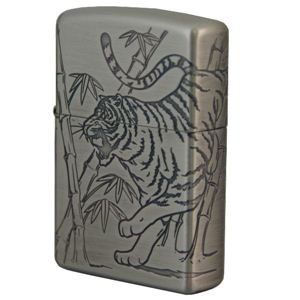 ZIPPO（ジッポ） 龍驤虎視 銀メッキ 4面連続加工 marukai2as4tg シルバー