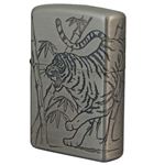 ZIPPO（ジッポ） 龍驤虎視 銀メッキ 4面連続加工 marukai2as4tg シルバー