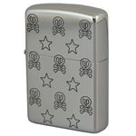 ZIPPO（ジッポ） SKULL＆STAR 銀メッキ marukai2ssklmono シルバー