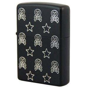 ZIPPO（ジッポ） SKULL＆STAR マットブラック marukai2bksklmono ブラック
